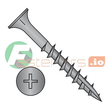 Newport Fasteners Wood Screw, #8, 2 in, Black Oxide Steel Flat Head Phillips Drive, 3500 PK 250998